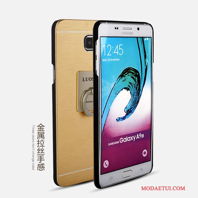 Futerał Samsung Galaxy A9 Metal Na Telefon Złoto, Etui Samsung Galaxy A9 Ochraniacz Anti-fall Wysoki