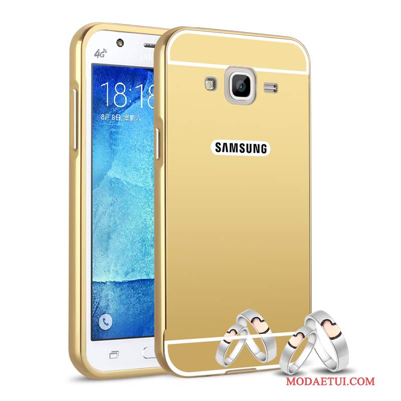 Futerał Samsung Galaxy J3 2016 Metal Anti-fallna Telefon, Etui Samsung Galaxy J3 2016 Ochraniacz Złoto Granica