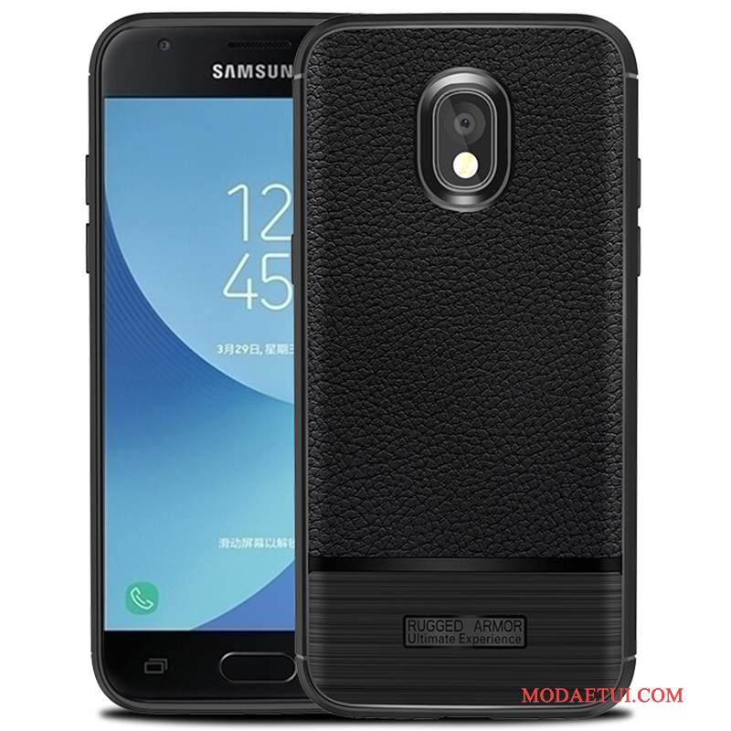 Futerał Samsung Galaxy J3 2017 Torby Na Telefon Anti-fall, Etui Samsung Galaxy J3 2017 Silikonowe Czarny