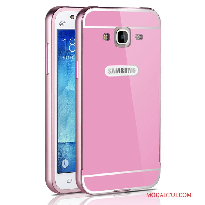 Futerał Samsung Galaxy J5 2015 Metal Trudno Anti-fall, Etui Samsung Galaxy J5 2015 Ochraniacz Różowena Telefon