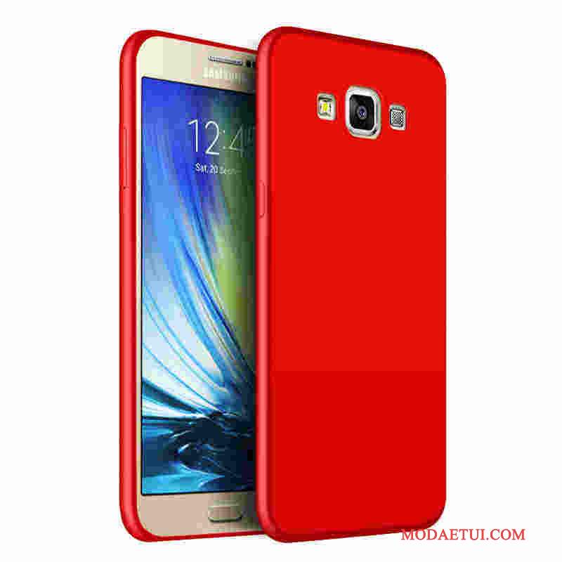 Futerał Samsung Galaxy J5 2015 Torby Czerwony Nubuku, Etui Samsung Galaxy J5 2015 Miękki Na Telefon Anti-fall