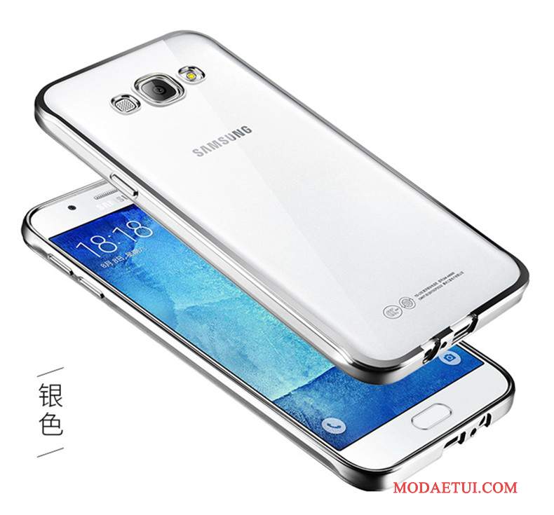 Futerał Samsung Galaxy J5 2016 Silikonowe Anti-fallna Telefon, Etui Samsung Galaxy J5 2016 Miękki Srebro Przezroczysty