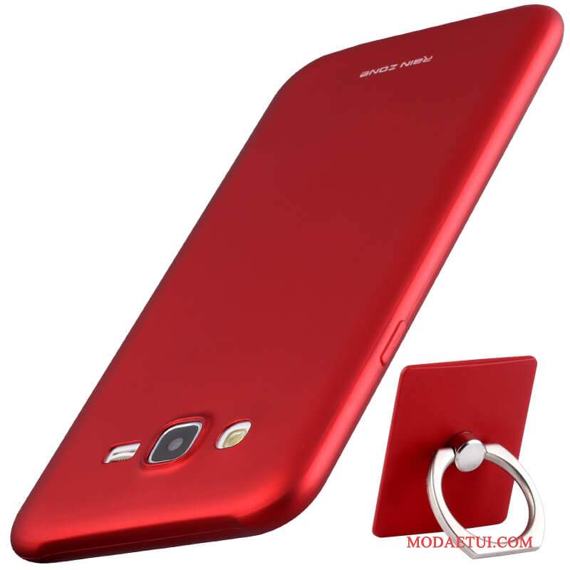 Futerał Samsung Galaxy J7 2015 Miękki Na Telefon Czerwony, Etui Samsung Galaxy J7 2015 Silikonowe
