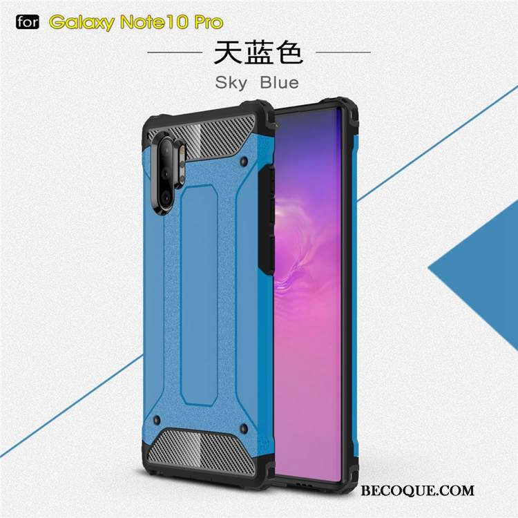 Futerał Samsung Galaxy Note 10+ Silikonowe Anti-fallna Telefon, Etui Samsung Galaxy Note 10+ Miękki Pu Niebieski