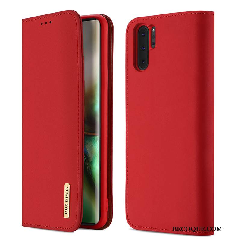 Futerał Samsung Galaxy Note 10+ Skóra Na Telefon Czerwony, Etui Samsung Galaxy Note 10+