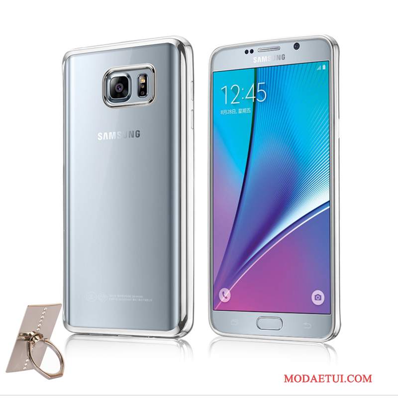 Futerał Samsung Galaxy Note 5 Miękki Szary Cienka, Etui Samsung Galaxy Note 5 Ochraniacz Przezroczysty Poszycie