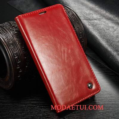 Futerał Samsung Galaxy Note 5 Pokrowce Karta Czerwony, Etui Samsung Galaxy Note 5 Skóra