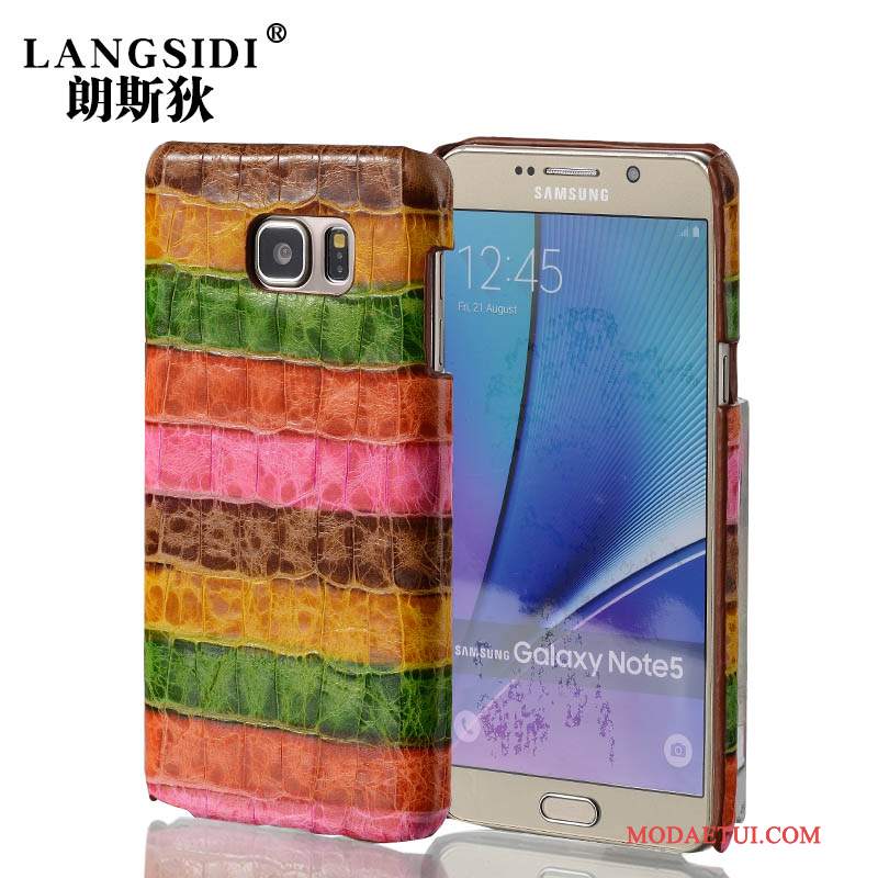 Futerał Samsung Galaxy Note 5 Skóra Tylna Pokrywana Telefon, Etui Samsung Galaxy Note 5 Ochraniacz