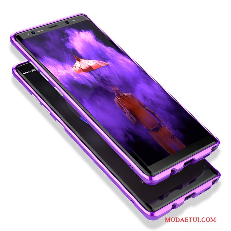 Futerał Samsung Galaxy Note 8 Kreatywne Tendencja Wiszące Ozdoby, Etui Samsung Galaxy Note 8 Metal Purpurowy Cienkie
