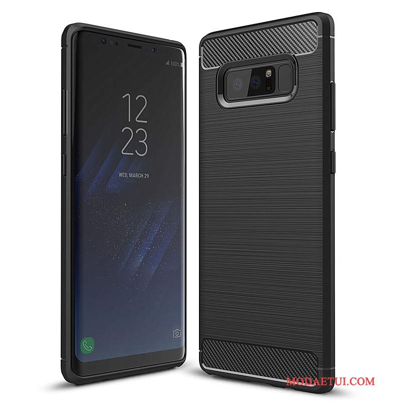 Futerał Samsung Galaxy Note 8 Silikonowe Czarnyna Telefon, Etui Samsung Galaxy Note 8 Ochraniacz Włókno