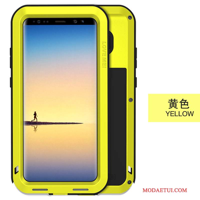 Futerał Samsung Galaxy Note 8 Torby Trzy Mechanizmy Obronne Anti-fall, Etui Samsung Galaxy Note 8 Ochraniacz Żółtyna Telefon