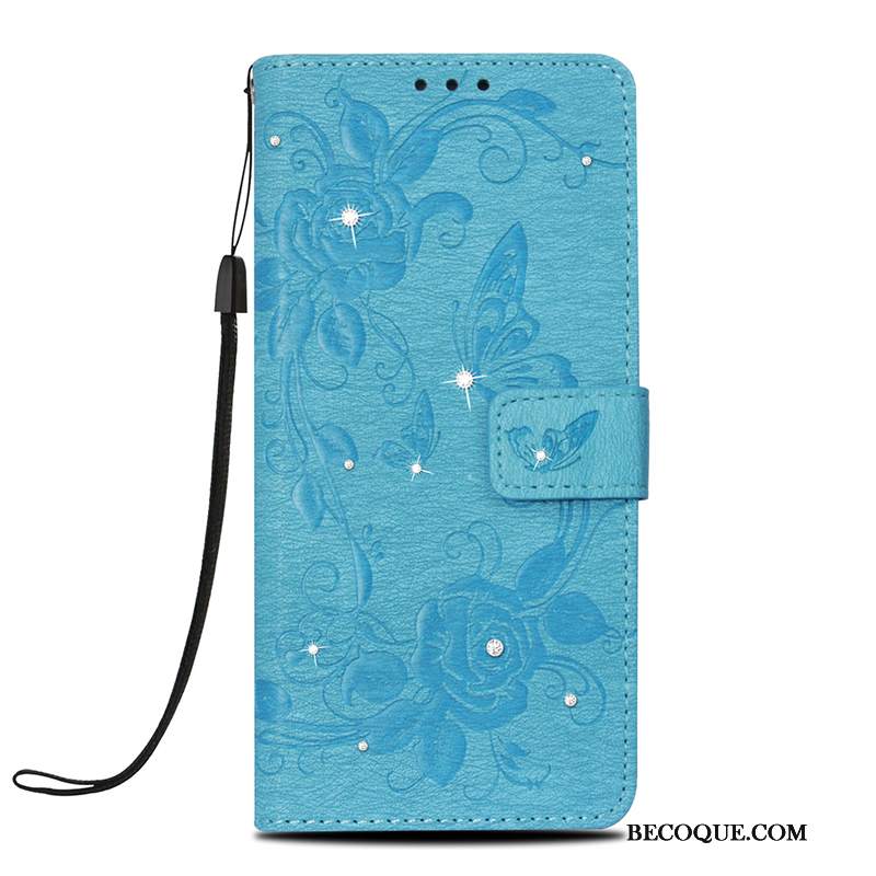 Futerał Samsung Galaxy Note 9 Ochraniacz Niebieski Relief, Etui Samsung Galaxy Note 9 Pokrowce Kwiaty Motylana Telefon