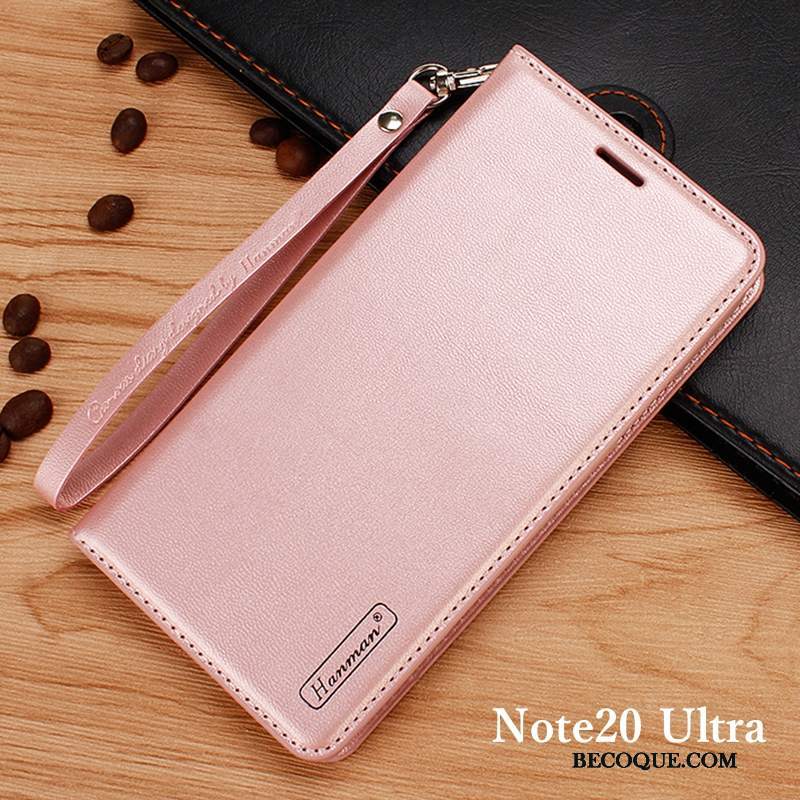 Futerał Samsung Galaxy Note20 Ultra Pokrowce Na Telefon Różowe, Etui Samsung Galaxy Note20 Ultra Skóra