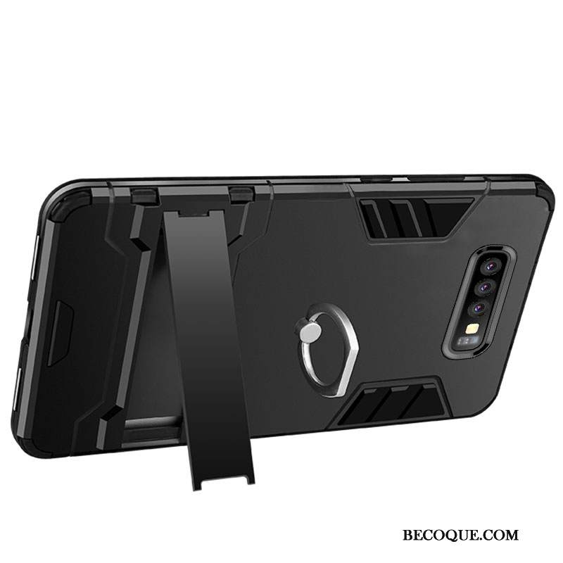 Futerał Samsung Galaxy S10+ Ochraniacz Ringna Telefon, Etui Samsung Galaxy S10+ Silikonowe Czarny Trudno