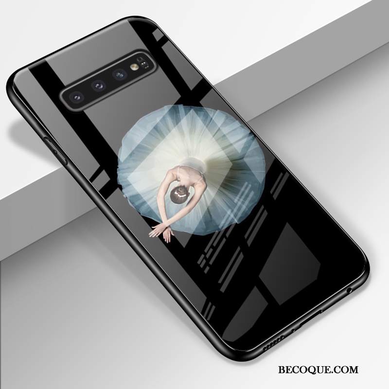 Futerał Samsung Galaxy S10 Torby Szkło Osobowość, Etui Samsung Galaxy S10 Ochraniacz Lustro Czarny