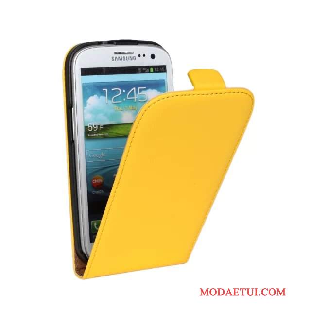 Futerał Samsung Galaxy S3 Skóra Żółtyna Telefon, Etui Samsung Galaxy S3 Pokrowce