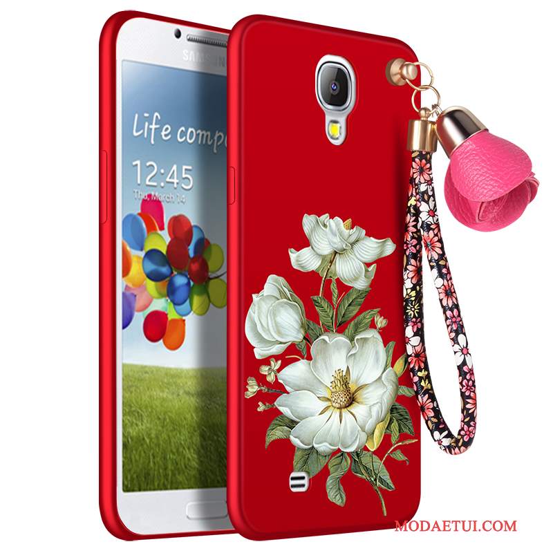 Futerał Samsung Galaxy S4 Miękki Czerwony Nubuku, Etui Samsung Galaxy S4 Torby Nowy Lekki I Cienki