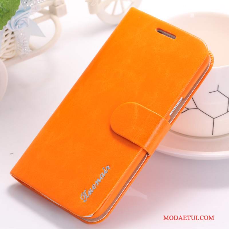 Futerał Samsung Galaxy S4 Skóra Na Telefon Pomarańczowy, Etui Samsung Galaxy S4 Ochraniacz