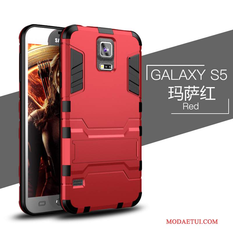 Futerał Samsung Galaxy S5 Silikonowe Czerwony Anti-fall, Etui Samsung Galaxy S5 Torby Osobowość Tendencja