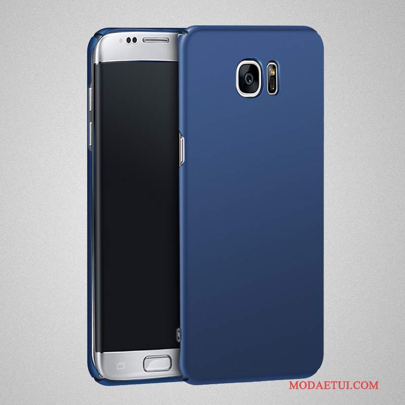 Futerał Samsung Galaxy S6 Edge + Torby Ciemno Niebieski Nubuku, Etui Samsung Galaxy S6 Edge + Ochraniacz Na Telefon Trudno