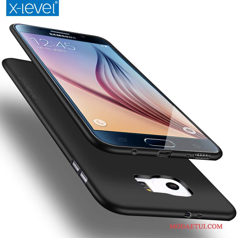 Futerał Samsung Galaxy S6 Torby Czarny Tendencja, Etui Samsung Galaxy S6 Ochraniacz Na Telefon Cienkie
