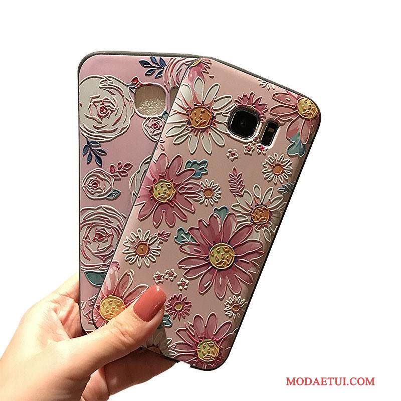 Futerał Samsung Galaxy S7 Miękki Różowena Telefon, Etui Samsung Galaxy S7 Torby Nubuku Osobowość
