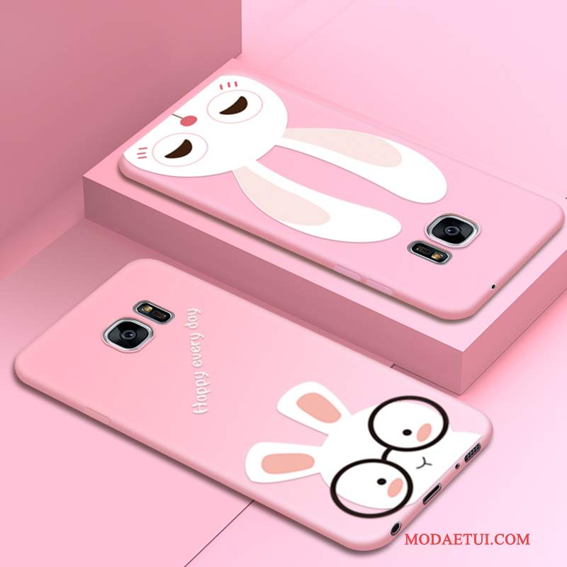 Futerał Samsung Galaxy S7 Ochraniacz Osobowość Różowe, Etui Samsung Galaxy S7 Miękki Nubukuna Telefon