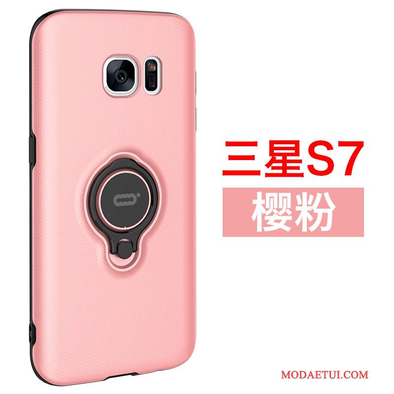 Futerał Samsung Galaxy S7 Torby Na Telefon Magnetyzm, Etui Samsung Galaxy S7 Wspornik Różowe Trudno