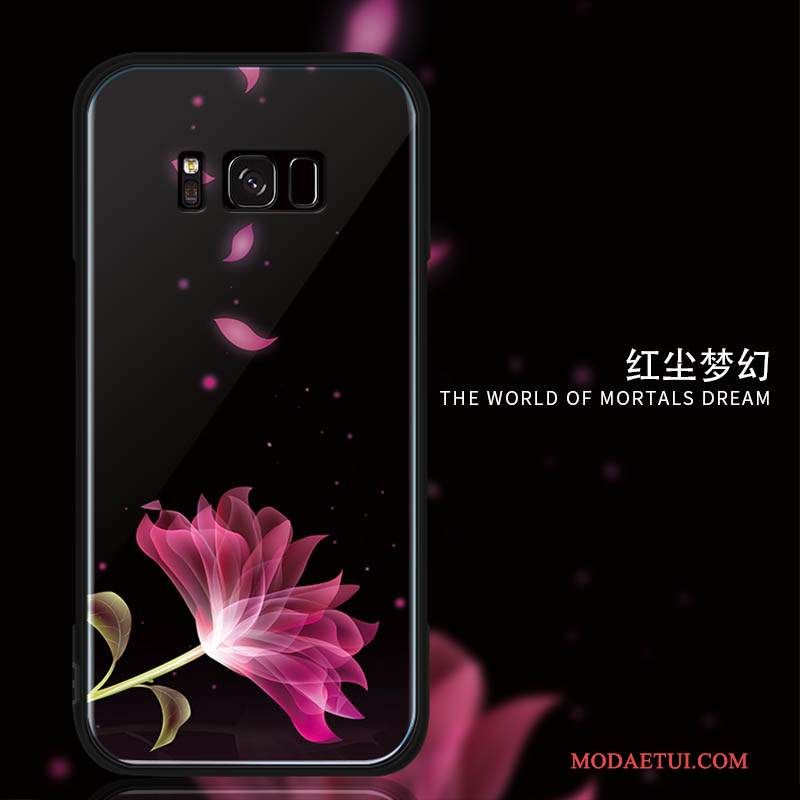Futerał Samsung Galaxy S8 Kreatywne Trudno Szkło, Etui Samsung Galaxy S8 Miękki Różowe Anti-fall