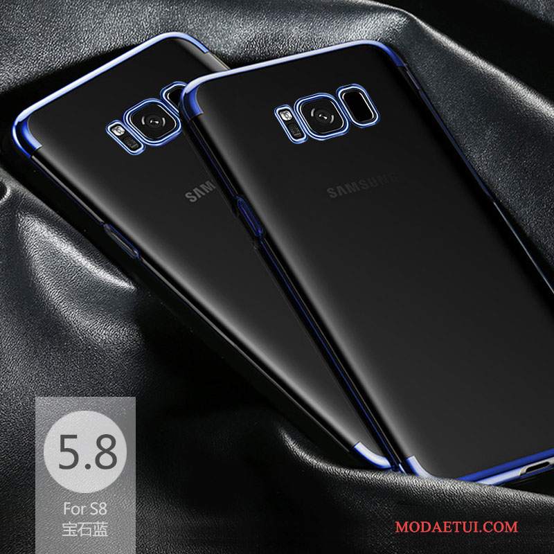 Futerał Samsung Galaxy S8 Miękki Na Telefon Ciemno Niebieski, Etui Samsung Galaxy S8 Silikonowe Anti-fall Przezroczysty