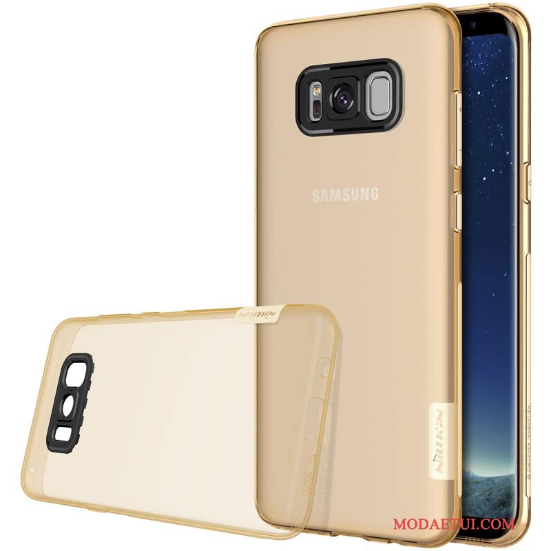 Futerał Samsung Galaxy S8+ Miękki Na Telefon Złoto, Etui Samsung Galaxy S8+ Ochraniacz Przezroczysty