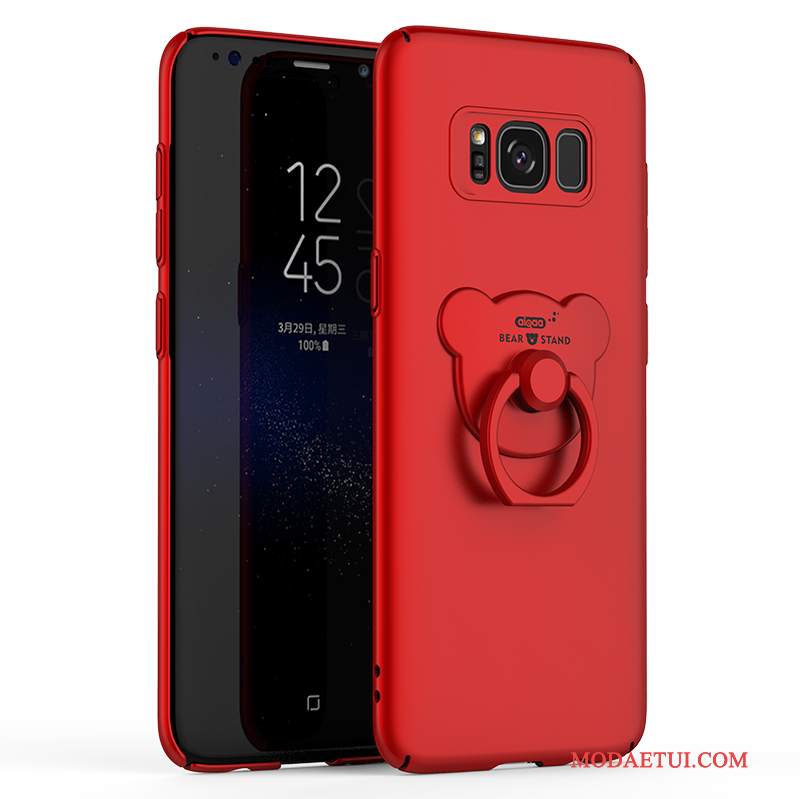 Futerał Samsung Galaxy S8+ Ochraniacz Nubuku Tendencja, Etui Samsung Galaxy S8+ Klamra Czerwony