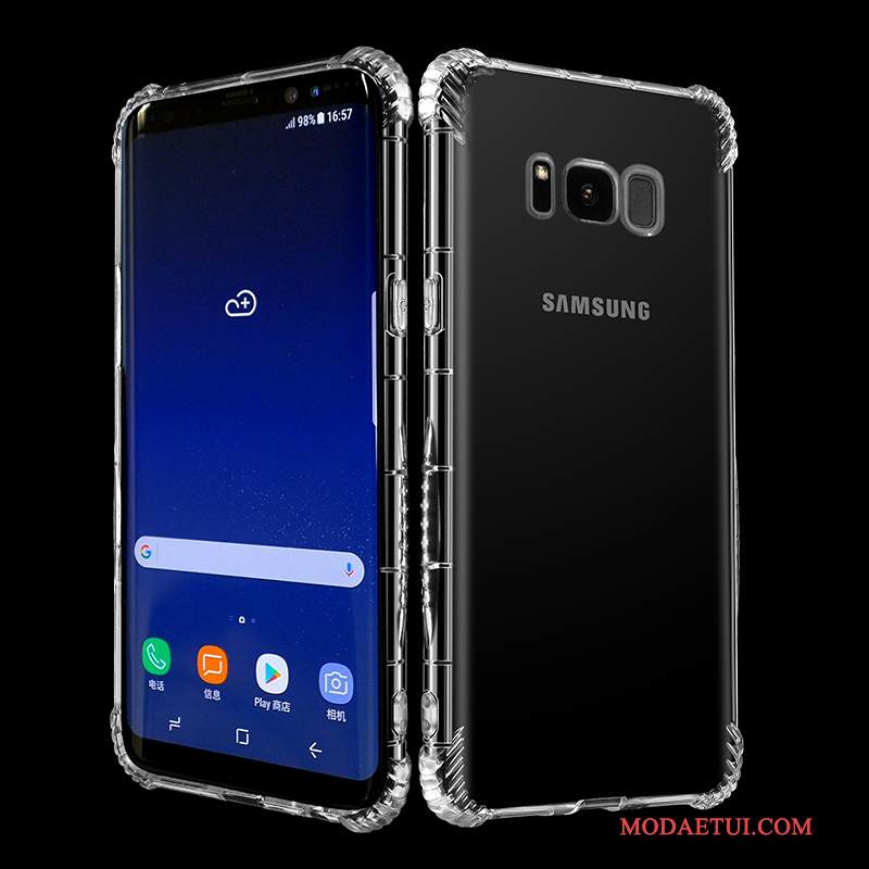 Futerał Samsung Galaxy S8 Silikonowe Anti-fall Biały, Etui Samsung Galaxy S8 Ochraniacz Na Telefon Przezroczysty