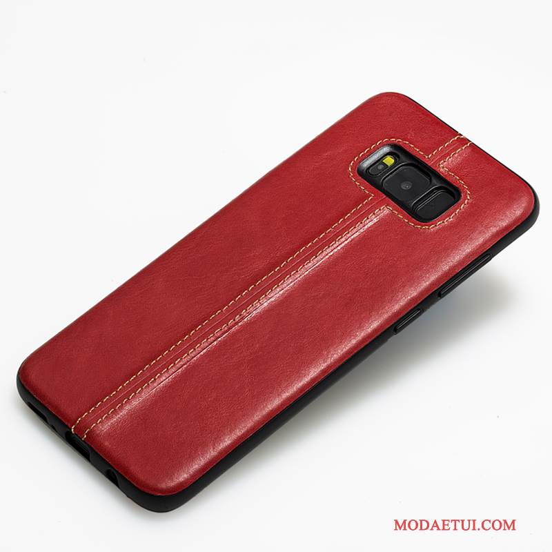 Futerał Samsung Galaxy S8+ Skóra Czerwonyna Telefon, Etui Samsung Galaxy S8+ Ochraniacz