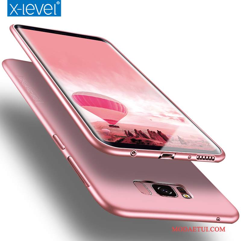 Futerał Samsung Galaxy S8 Torby Anti-fallna Telefon, Etui Samsung Galaxy S8 Silikonowe Nubuku Różowe