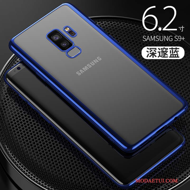 Futerał Samsung Galaxy S9+ Kreatywne Ciemno Niebieski Anti-fall, Etui Samsung Galaxy S9+ Torby Cienkie Przezroczysty