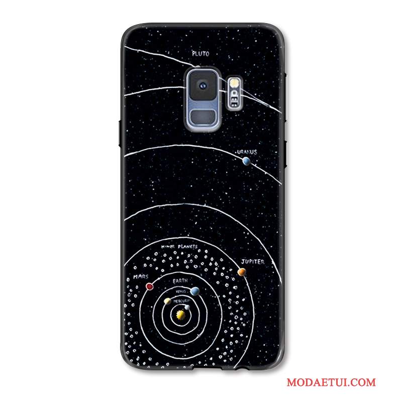 Futerał Samsung Galaxy S9+ Relief Osobowośćna Telefon, Etui Samsung Galaxy S9+ Ochraniacz Czarny Anti-fall