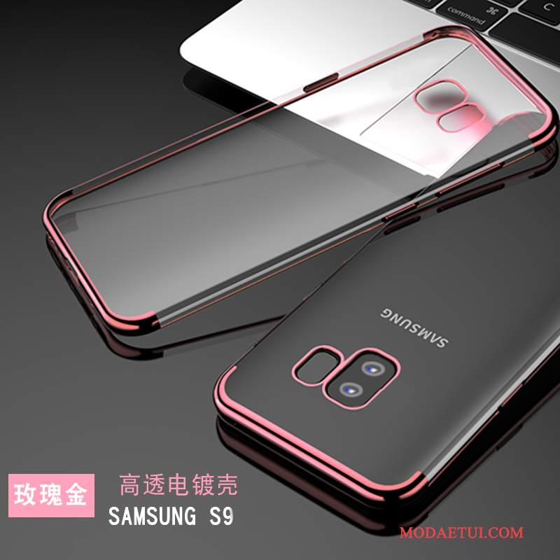Futerał Samsung Galaxy S9 Torby Anti-fall Różowe, Etui Samsung Galaxy S9 Miękki Modna Marka Przezroczysty