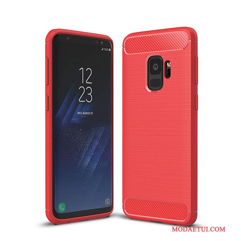 Futerał Samsung Galaxy S9 Torby Anti-fallna Telefon, Etui Samsung Galaxy S9 Miękki Włókno Czerwony