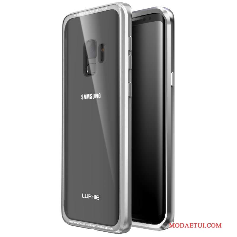 Futerał Samsung Galaxy S9+ Torby Na Telefon Tylna Pokrywa, Etui Samsung Galaxy S9+ Ochraniacz Granica Szkło Hartowane