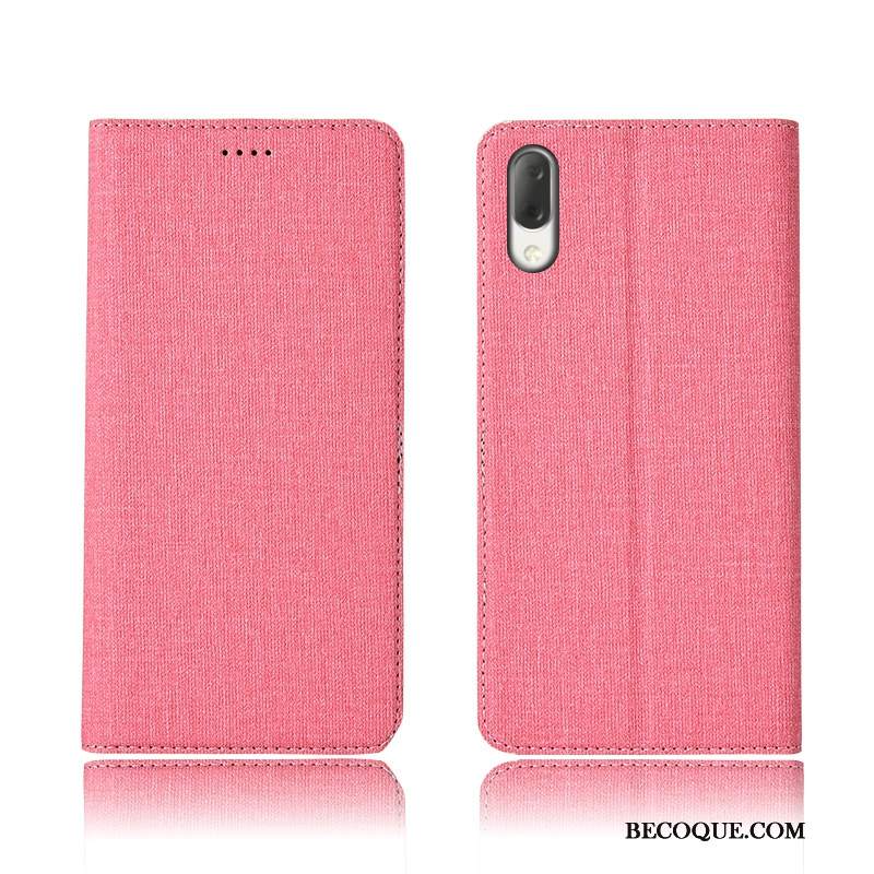 Futerał Sony Xperia L3 Silikonowe Różowe Nubuku, Etui Sony Xperia L3 Skóra Nowyna Telefon