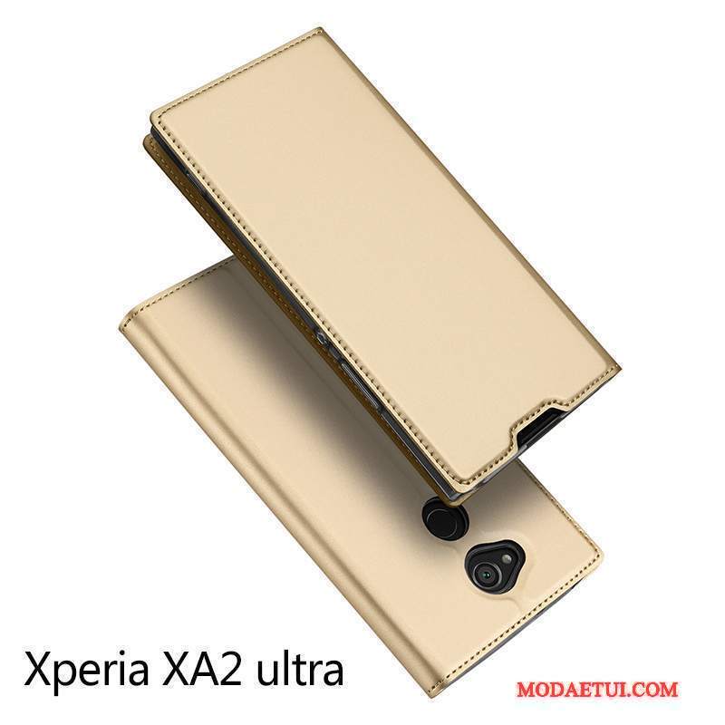 Futerał Sony Xperia Xa2 Ultra Skóra Anti-fallna Telefon, Etui Sony Xperia Xa2 Ultra Torby Tendencja Złoto
