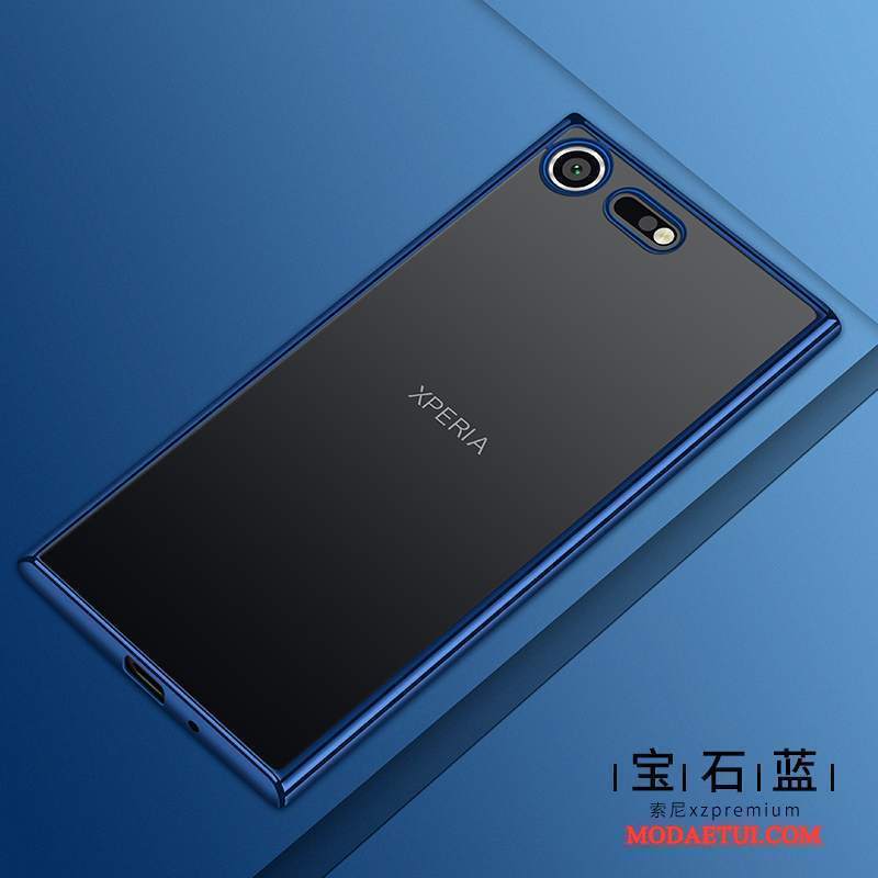 Futerał Sony Xperia Xz Premium Miękki Anti-fallna Telefon, Etui Sony Xperia Xz Premium Silikonowe Niebieski Przezroczysty