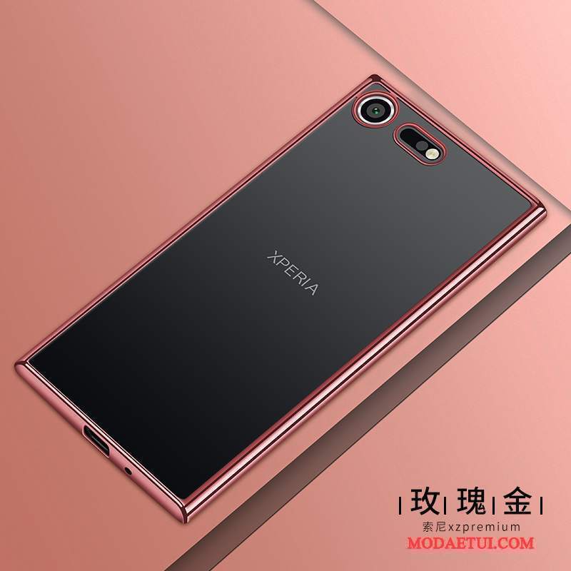 Futerał Sony Xperia Xz1 Compact Silikonowe Na Telefon Przezroczysty, Etui Sony Xperia Xz1 Compact Miękki Różowe