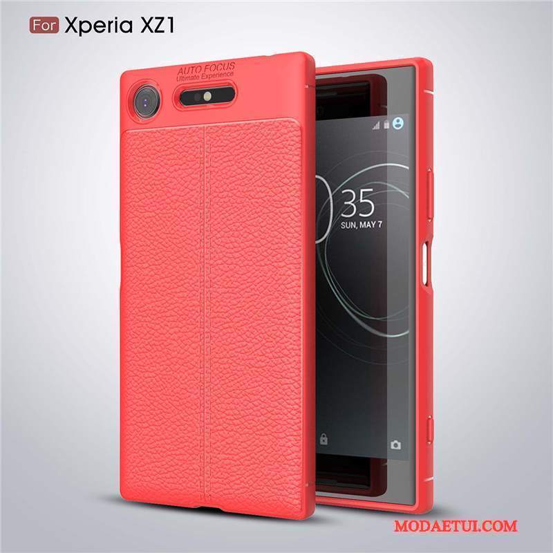 Futerał Sony Xperia Xz1 Miękki Anti-fallna Telefon, Etui Sony Xperia Xz1 Silikonowe Czerwony
