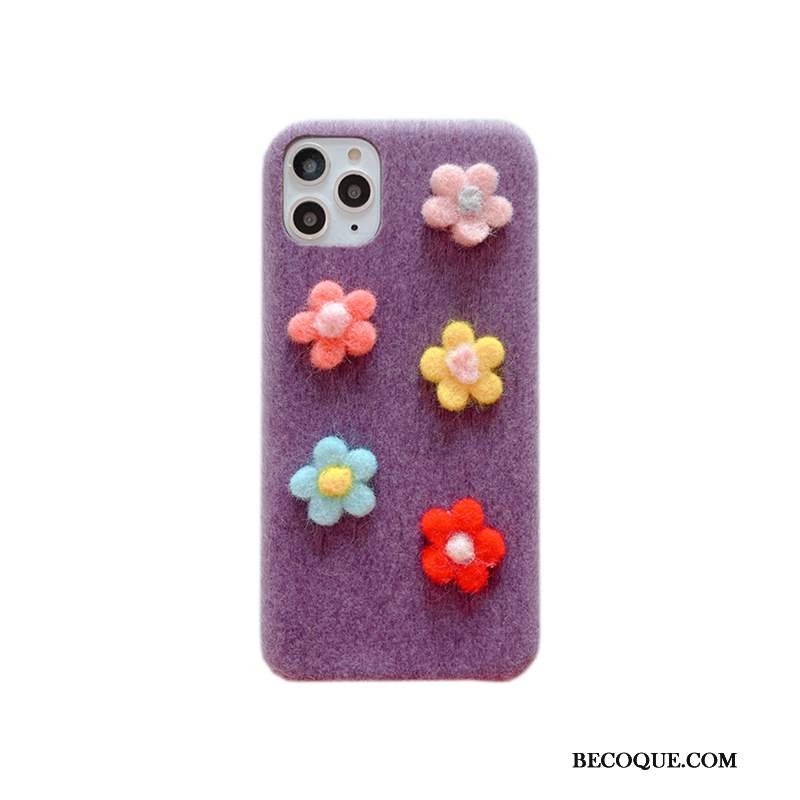 Futerał iPhone 11 Pro Max Kreatywne Purpurowyna Telefon, Etui iPhone 11 Pro Max Ochraniacz Osobowość Kwiaty