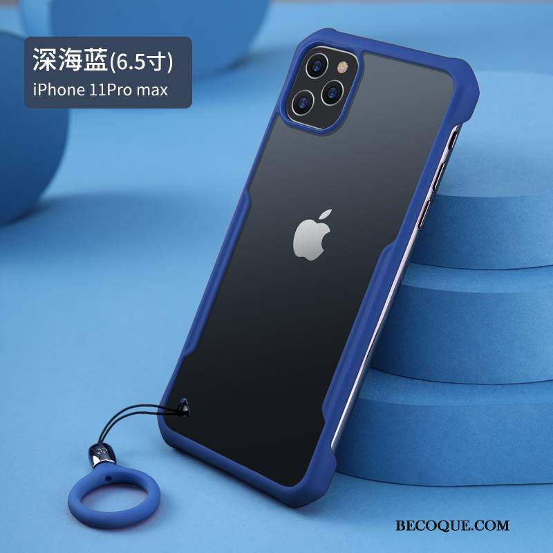 Futerał iPhone 11 Pro Max Silikonowe Niebieski Osobowość, Etui iPhone 11 Pro Max Miękki Wysoki Koniec Przezroczysty