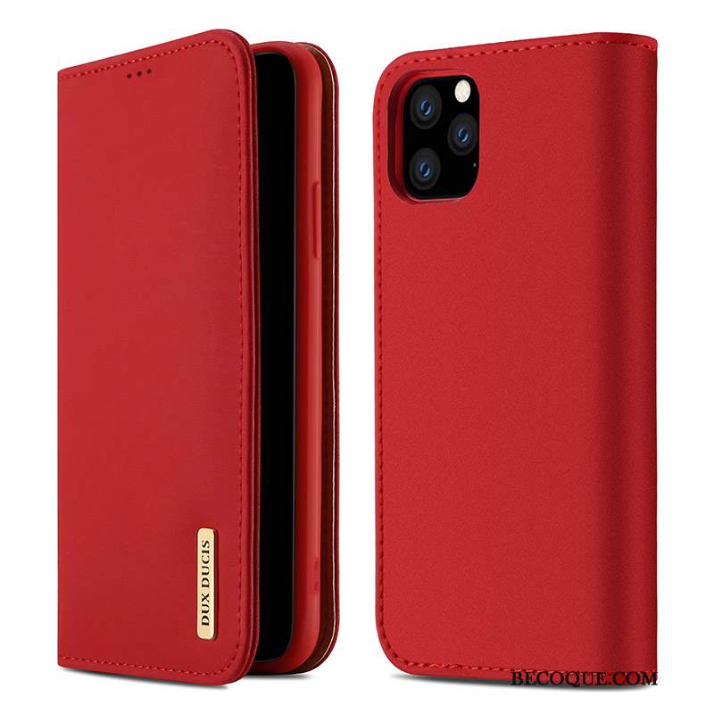Futerał iPhone 11 Pro Skóra Anti-fall Czerwony, Etui iPhone 11 Pro Torby Nowyna Telefon