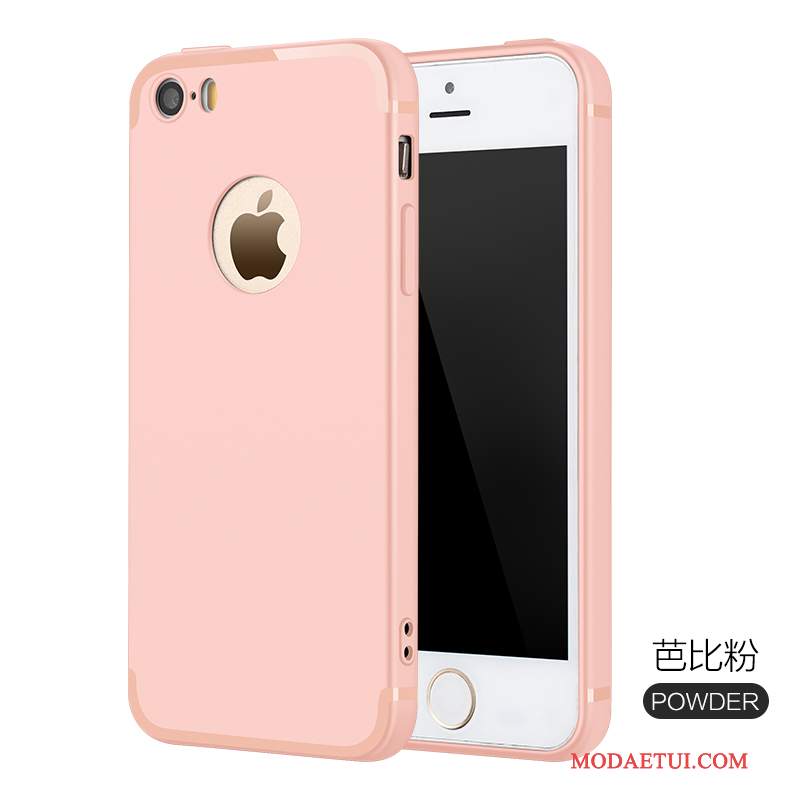 Futerał iPhone 5/5s Miękki Prostena Telefon, Etui iPhone 5/5s Ochraniacz Tendencja Różowe