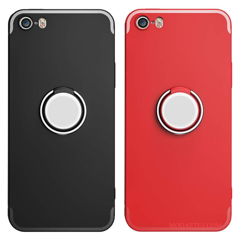 Futerał iPhone 5/5s Ochraniacz Na Telefon Anti-fall, Etui iPhone 5/5s Silikonowe Nubuku Czerwony